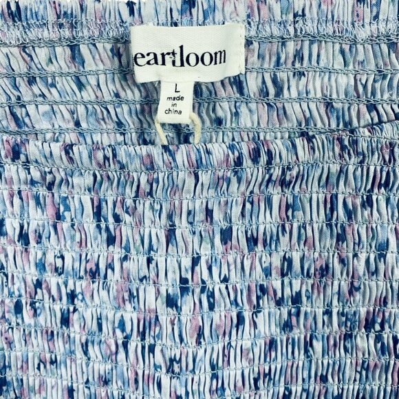 HEARTLOOM boho Puff Sleeve Square Neck Floral Smocked Blouse - Picture 13 of 14